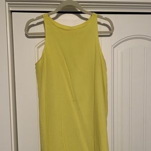 Bright yellow mini dress